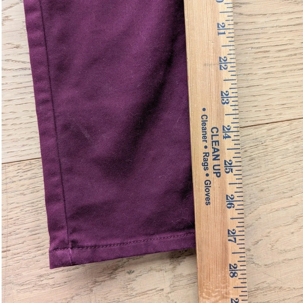 Tinseltown Womens High Rise Skinny‎ Pants Plum Purple Double Button Size 5
